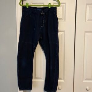 Scotch & Soda Amsterdam’s High Waisted Dropped Crotch Button Down Front Jeans